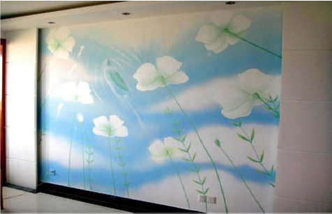 洱源画墙绘怎么画好白云的蓬松感？