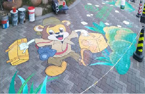 洱源夏季画地面彩绘会遇到的问题