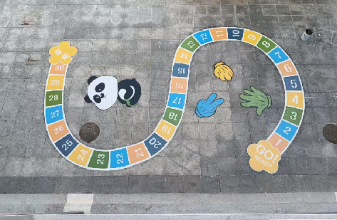 洱源地面游戏彩绘