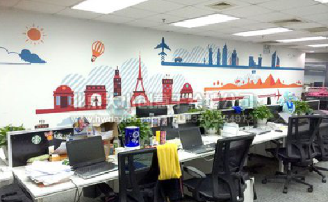 洱源教你设计办公室墙绘的方法。