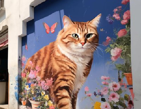 洱源自己绘制有个性的手绘墙