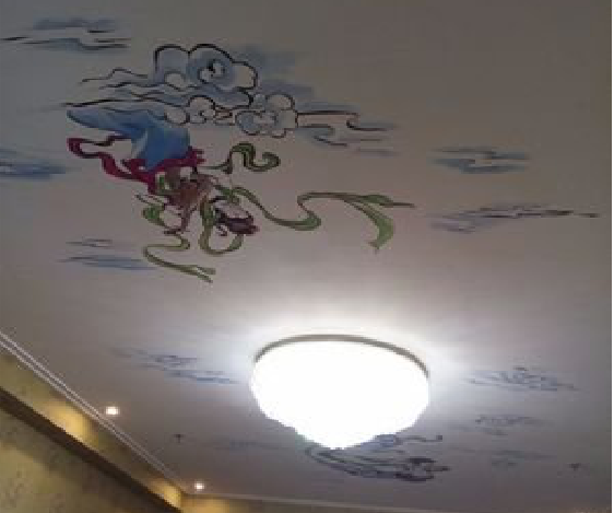 洱源如何快速绘制天花板上的手绘墙?