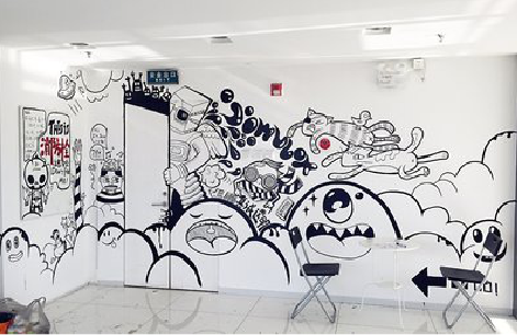 洱源手绘墙并非传统涂鸦。